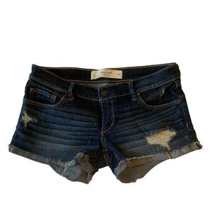 Abercrombie & Fitch sexy cut Women's Distressed Denim Shorts size 26 blue jeans